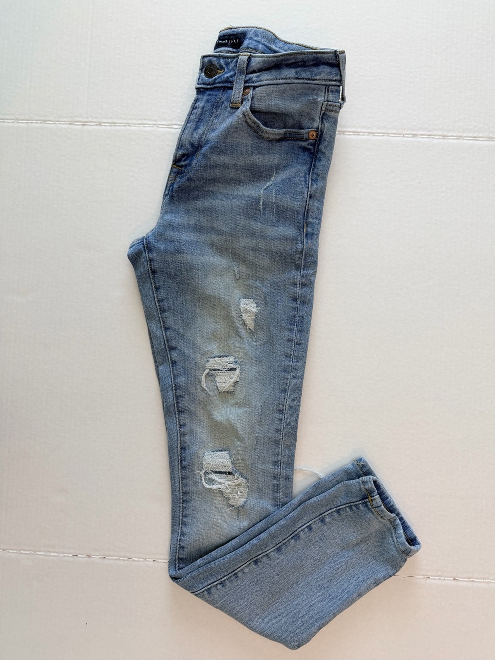 Aeropostale Light Blue Skinny Jeans with Ripped Detail
